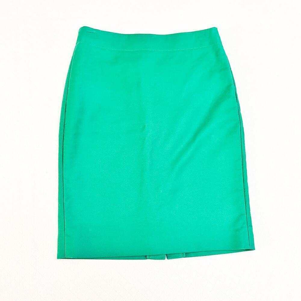 J. Crew No. 2 Pencil Straight Classic Skirt Green Size 0